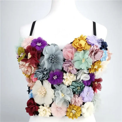 Floral Cropped Top Corset