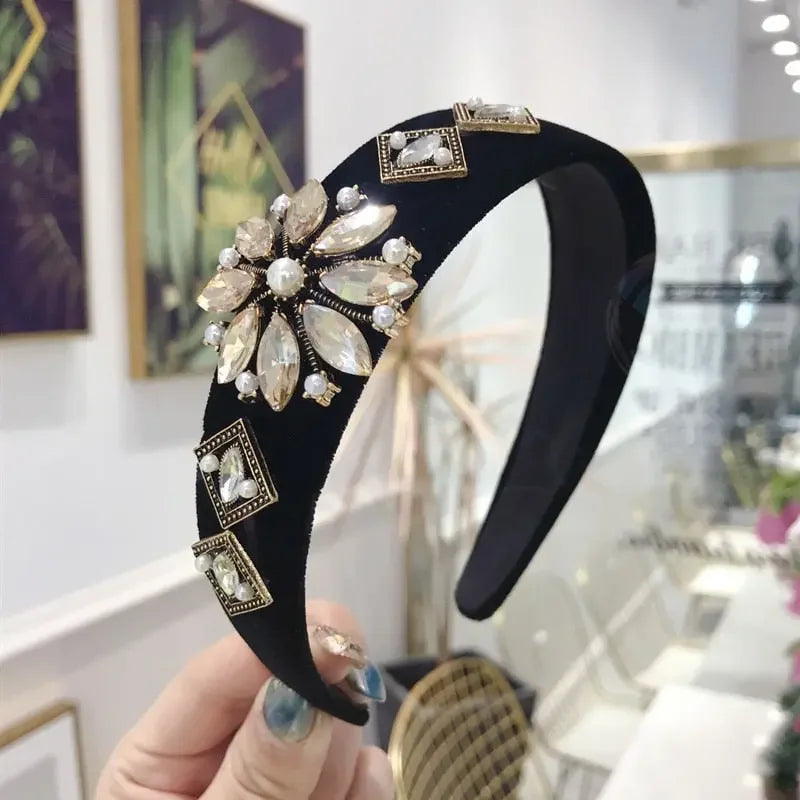 LUX Rhinestone Baroque Hairband