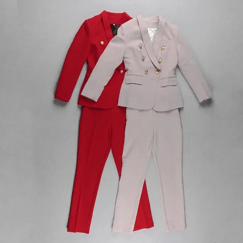 Monaco Blazer & Pantsuit Career Set - LUXLIFE BRANDS