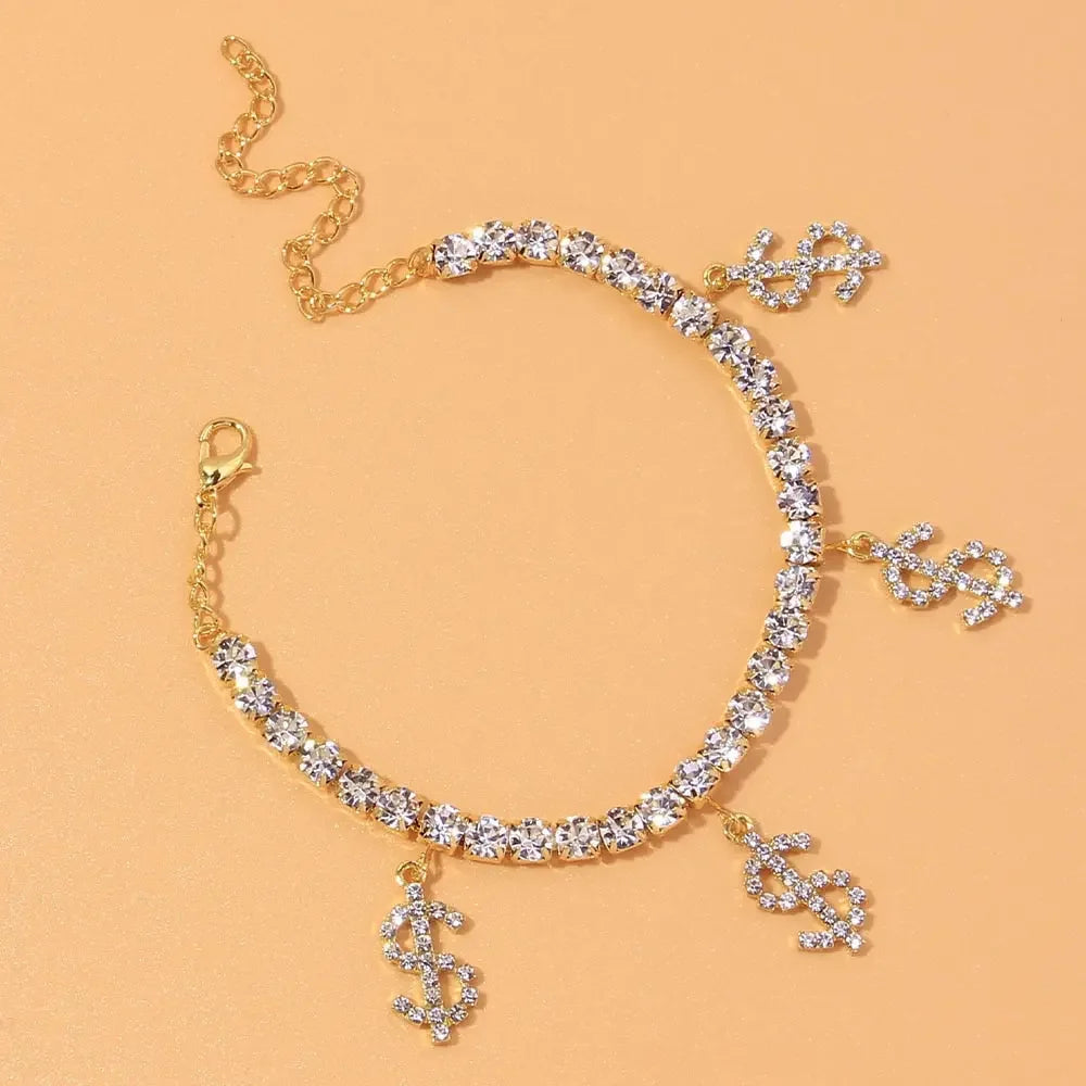 Cute Rhinestone Anklet Bracelet