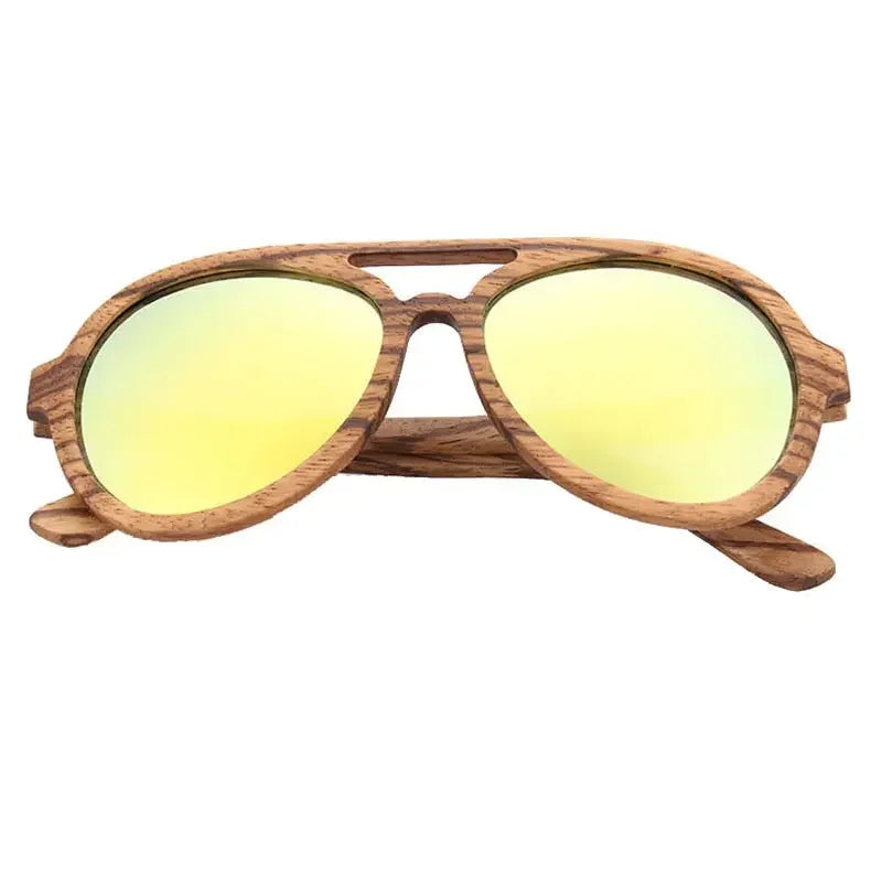 Vintage Wooden Polarized Driving Sunglasses UV400