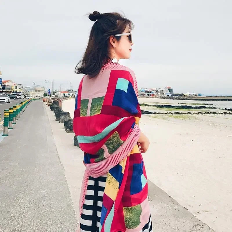 Oversized Boho Cotton Beach Blanket - LUXLIFE BRANDS