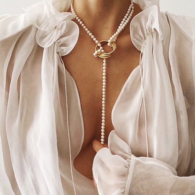 Vintage Imitation Pearl Necklace