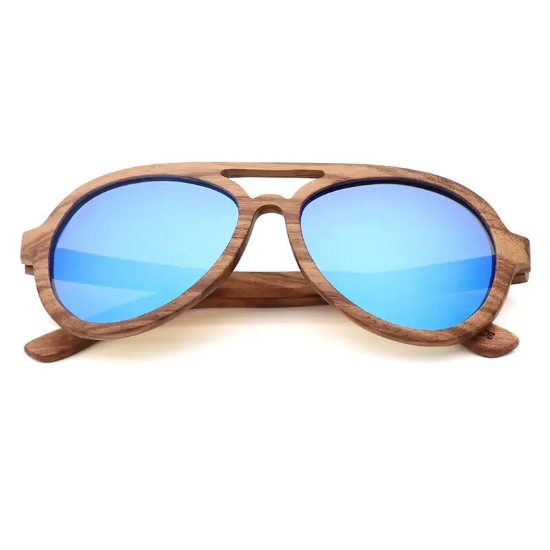 Vintage Wooden Polarized Driving Sunglasses UV400