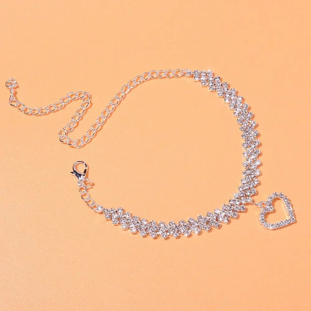 Cute Rhinestone Anklet Bracelet