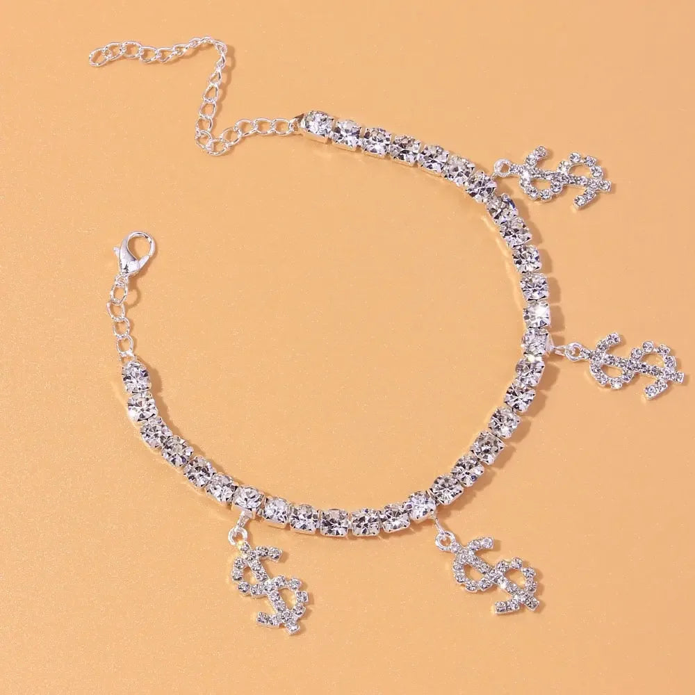 Cute Rhinestone Anklet Bracelet