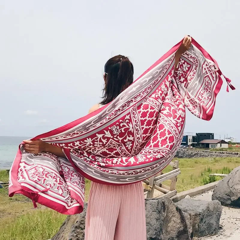 Oversized Boho Cotton Beach Blanket - LUXLIFE BRANDS