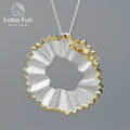 Lotus Fun Real 925 Sterling Silver Handmade Fine Jewelry Creative Pencil Shavings Design Pendant without Necklace for Women Gift