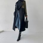 Color Block Trench Coat