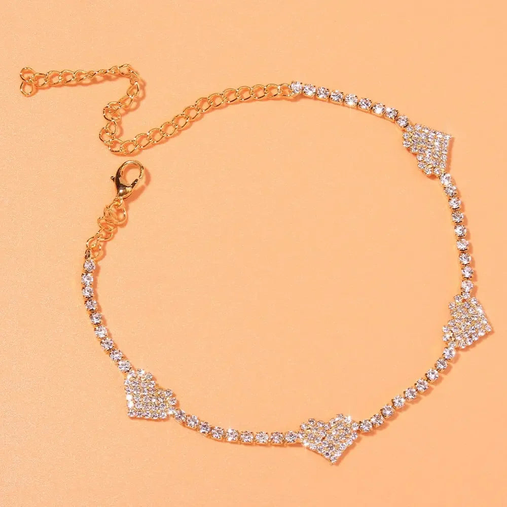 Cute Rhinestone Anklet Bracelet
