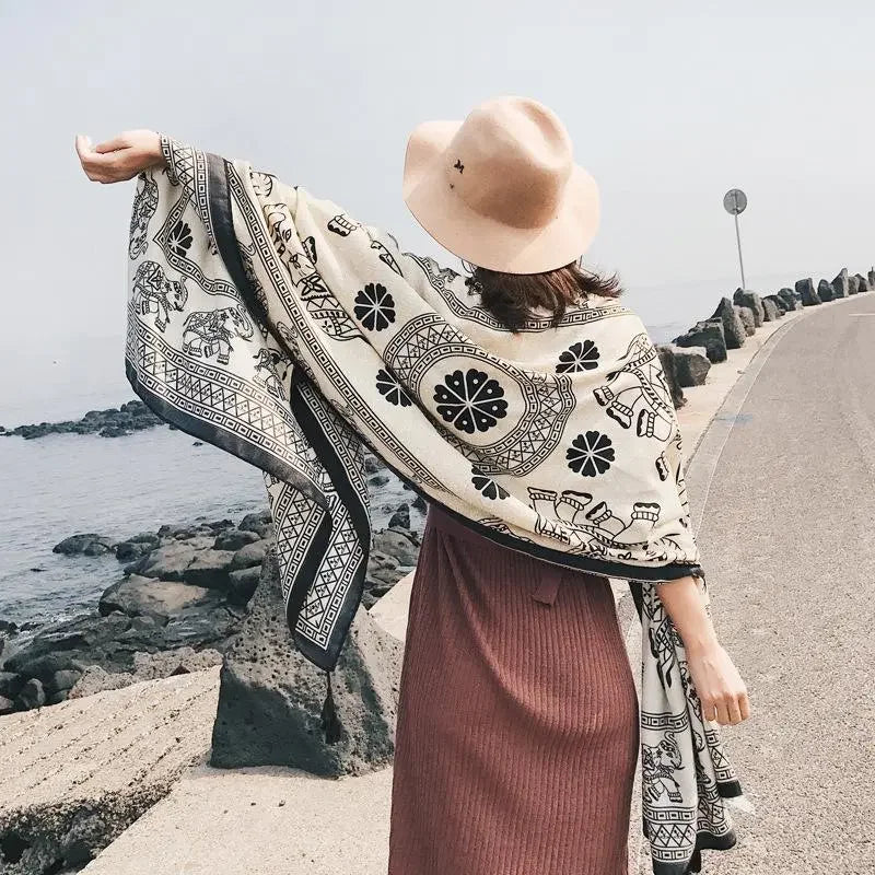 Oversized Boho Cotton Beach Blanket - LUXLIFE BRANDS