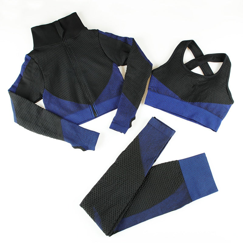 Seamless Women Set Women Sports Gym Suits Fitness Sport Long Sleeve Women Clothing - LUXLIFE BRANDS
