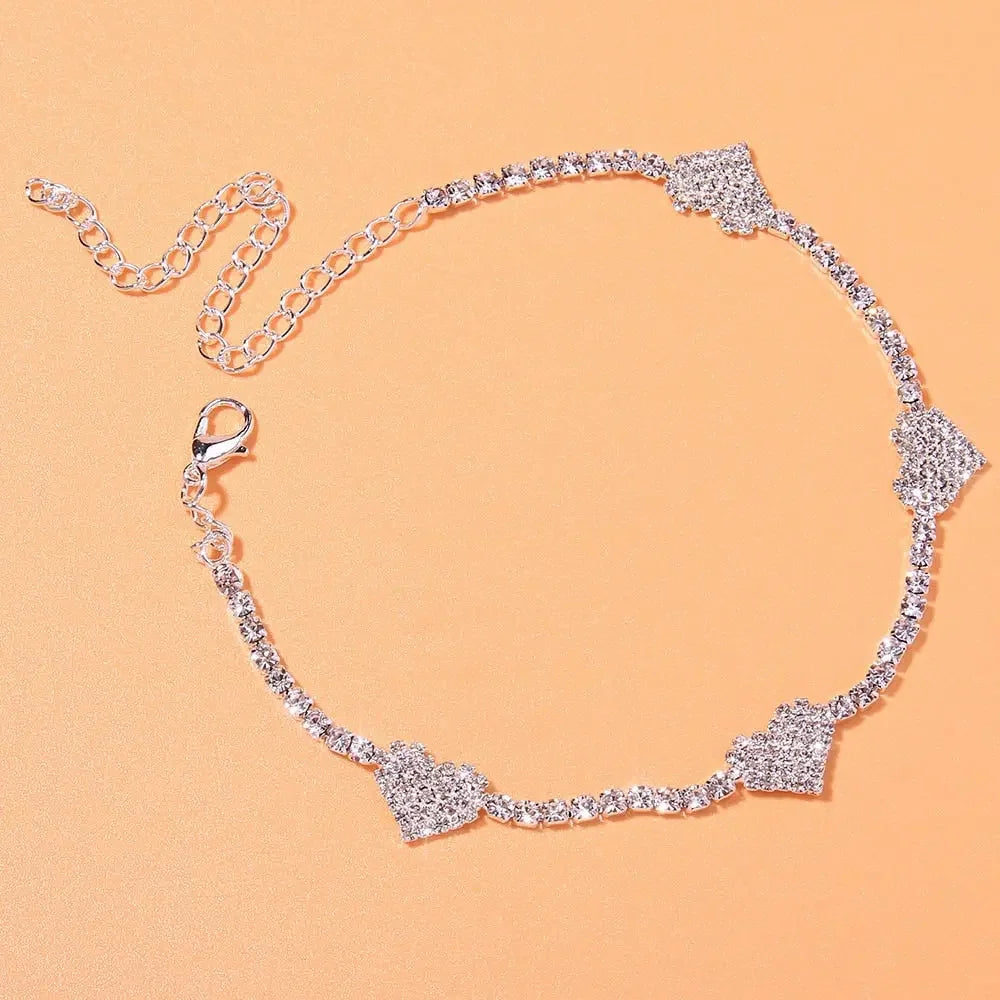 Cute Rhinestone Anklet Bracelet