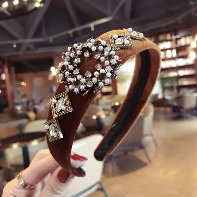 LUX Rhinestone Baroque Hairband