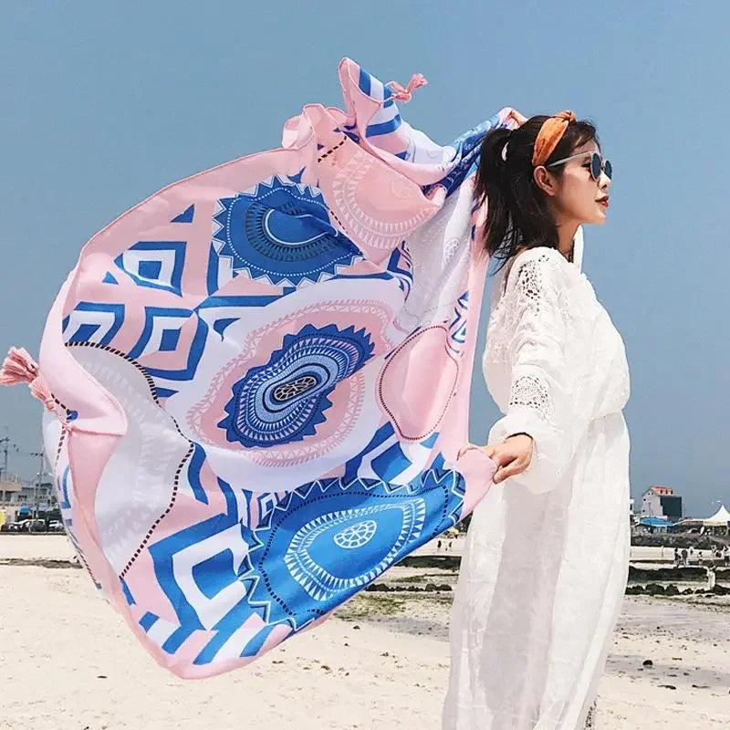 Oversized Boho Cotton Beach Blanket - LUXLIFE BRANDS