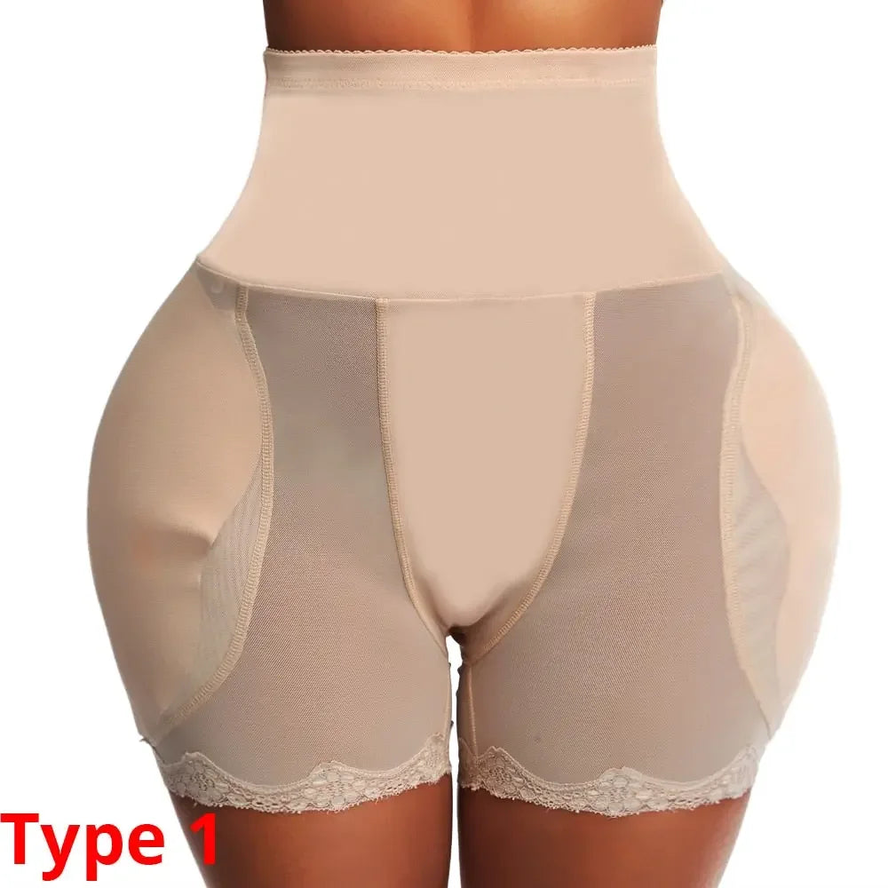 YBFDO Shapewear Padded Hip Butt Lifter Panties High Waist Trainer for Women Tummy Control Body Shaper Hip Enhancer Thigh Slim
