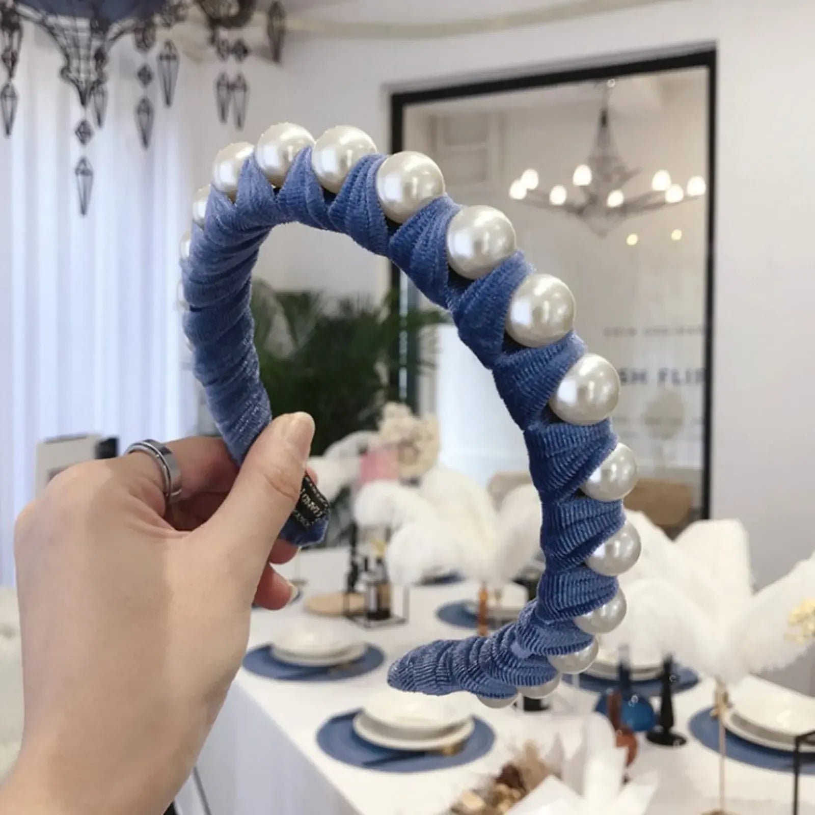 Pearl & Velvet Headband