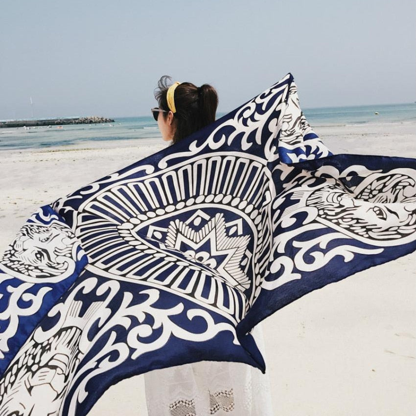 Oversized Boho Cotton Beach Blanket - LUXLIFE BRANDS