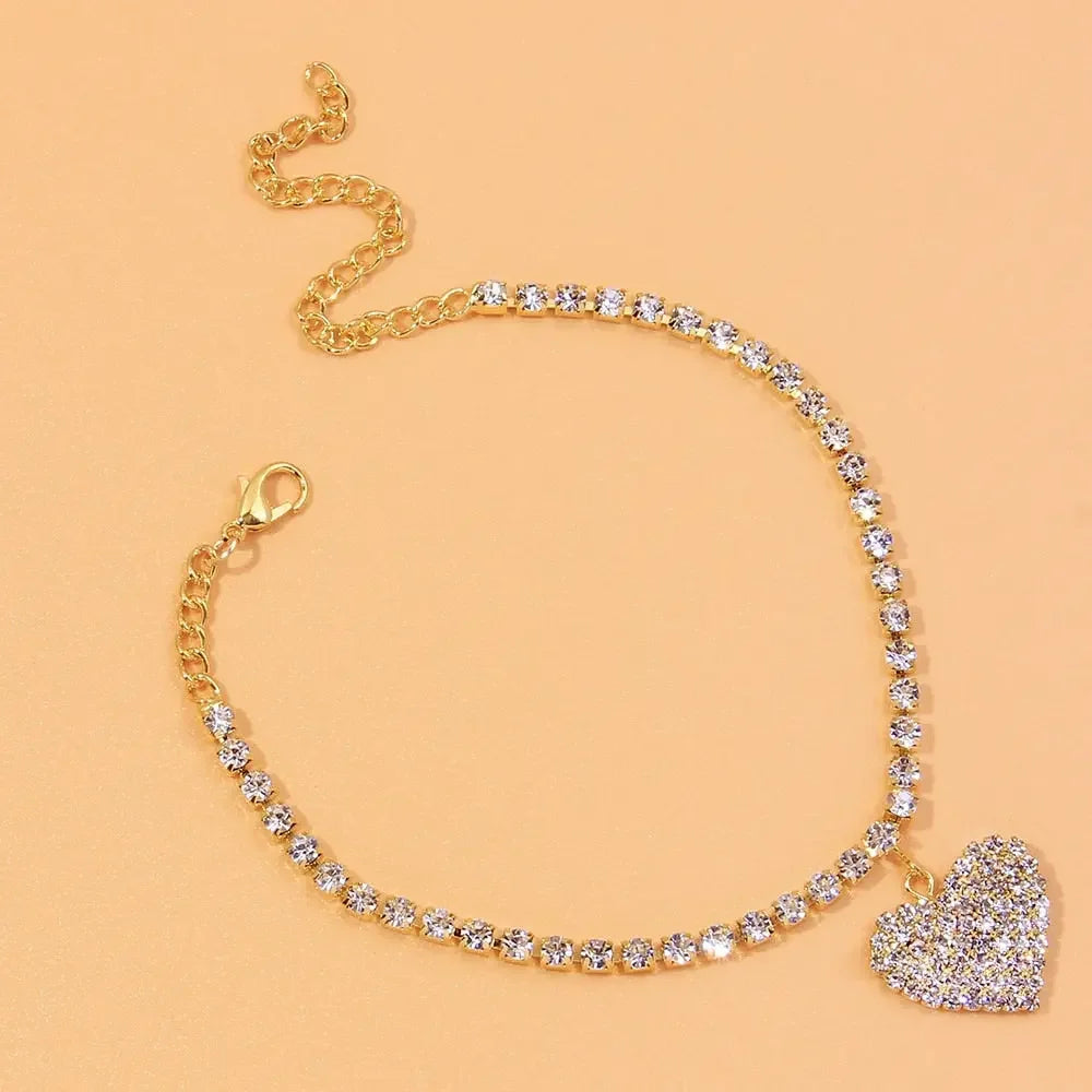 Cute Rhinestone Anklet Bracelet