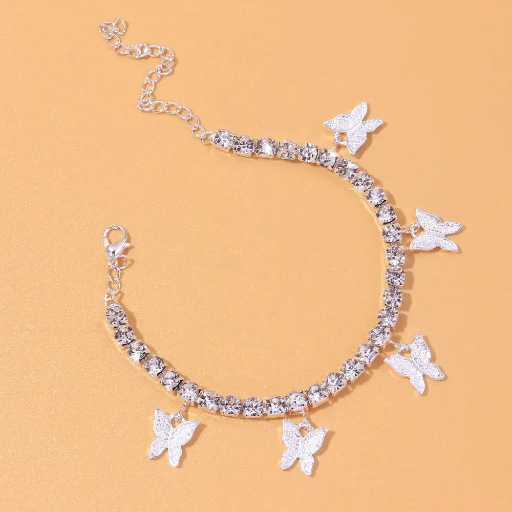 Cute Rhinestone Anklet Bracelet