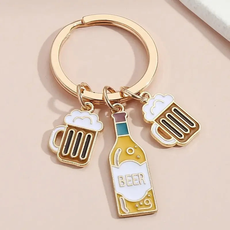Cute Key Ring For The Red Wine Lover
