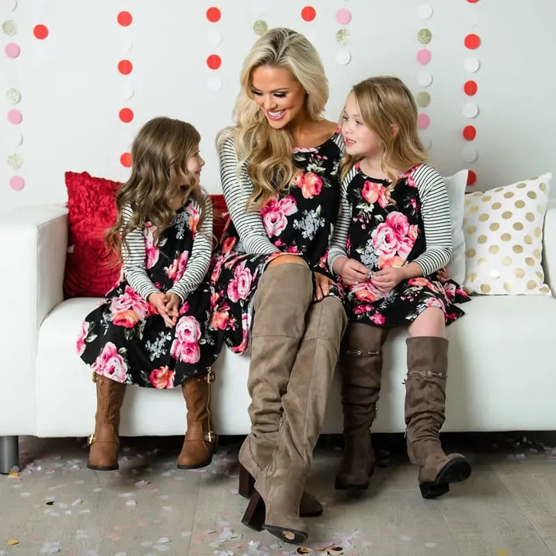 Mother & Daughter Matching Floral Dresses