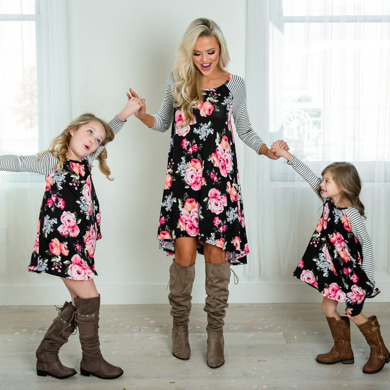 Mother & Daughter Matching Floral Dresses