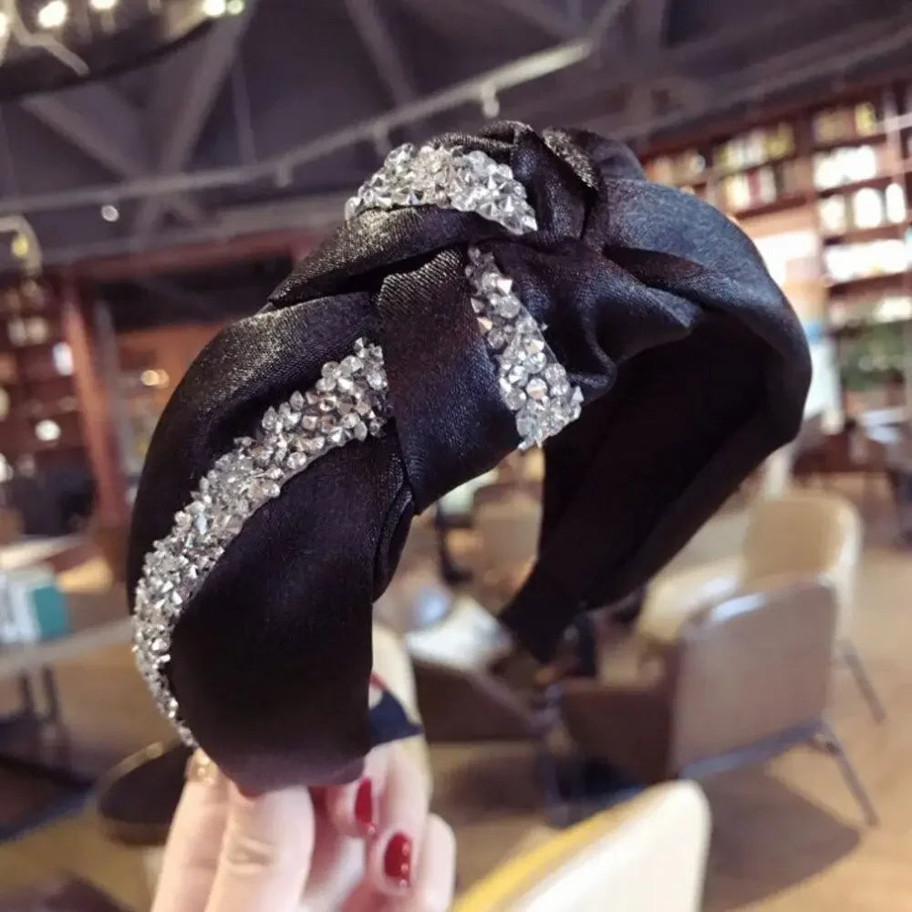 LUX Rhinestone Middle Knot Hairband
