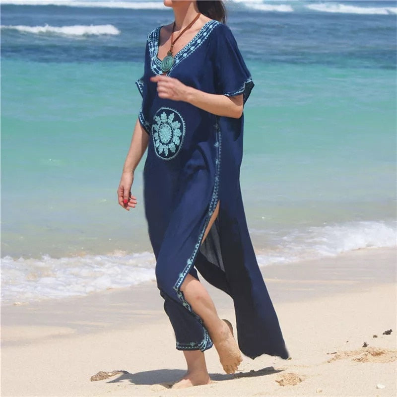 Kaftan Swimsuit Beach Dress Cover Up - Loose Fit