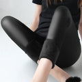 Winter Warm Faux Leather High Waist Leggings Plus Size L-6XL