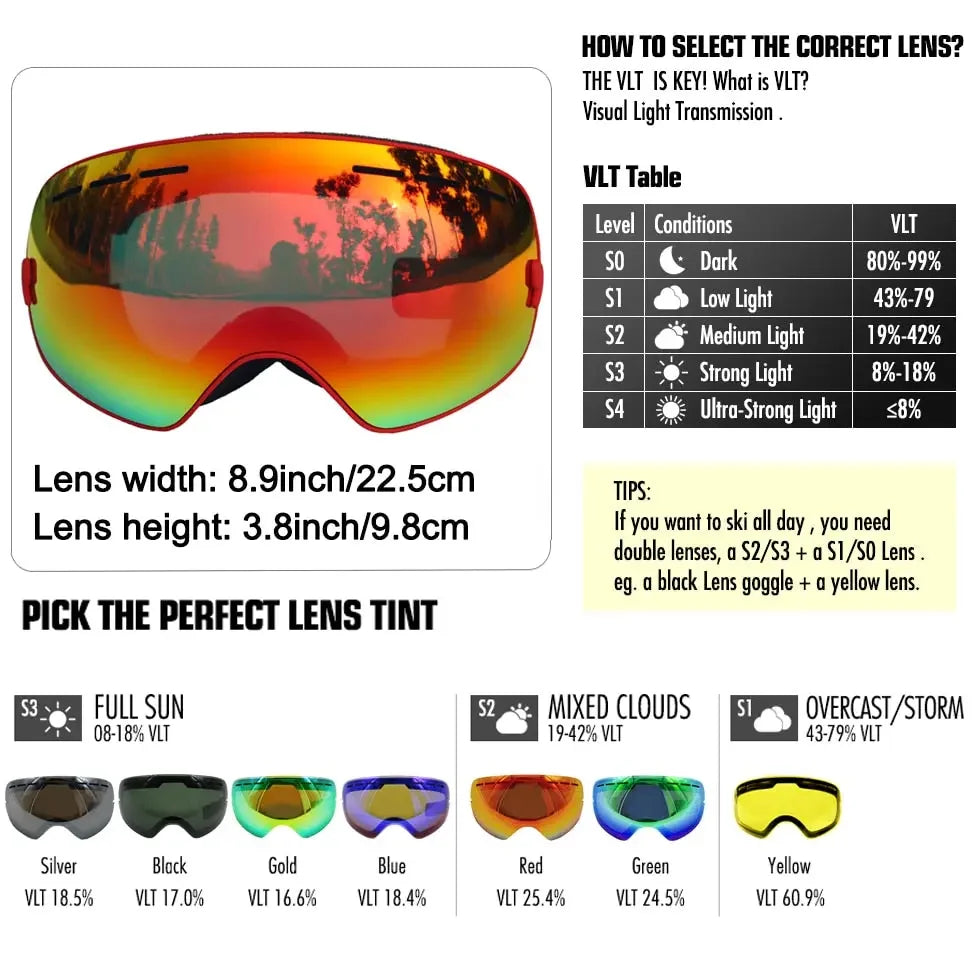 Ski Goggles UV400