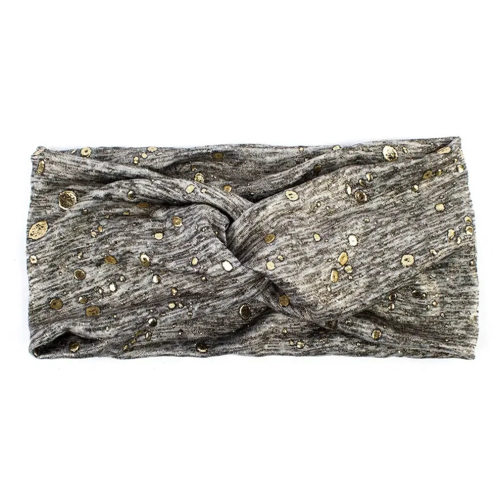 Metallic Color Wide Elastic Headband