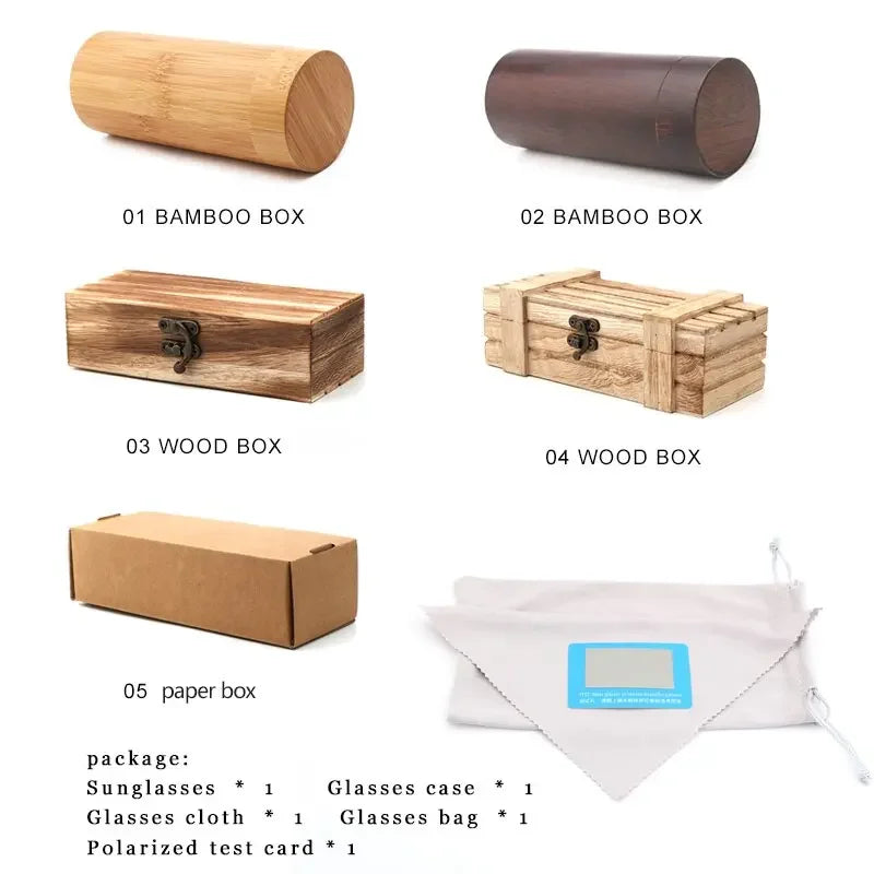 Brand Design Fashion Cat Eye Polarized Sunglasses Wood Sun Glasses Female Eyewear Blue Sunglasses case Gafas de sol