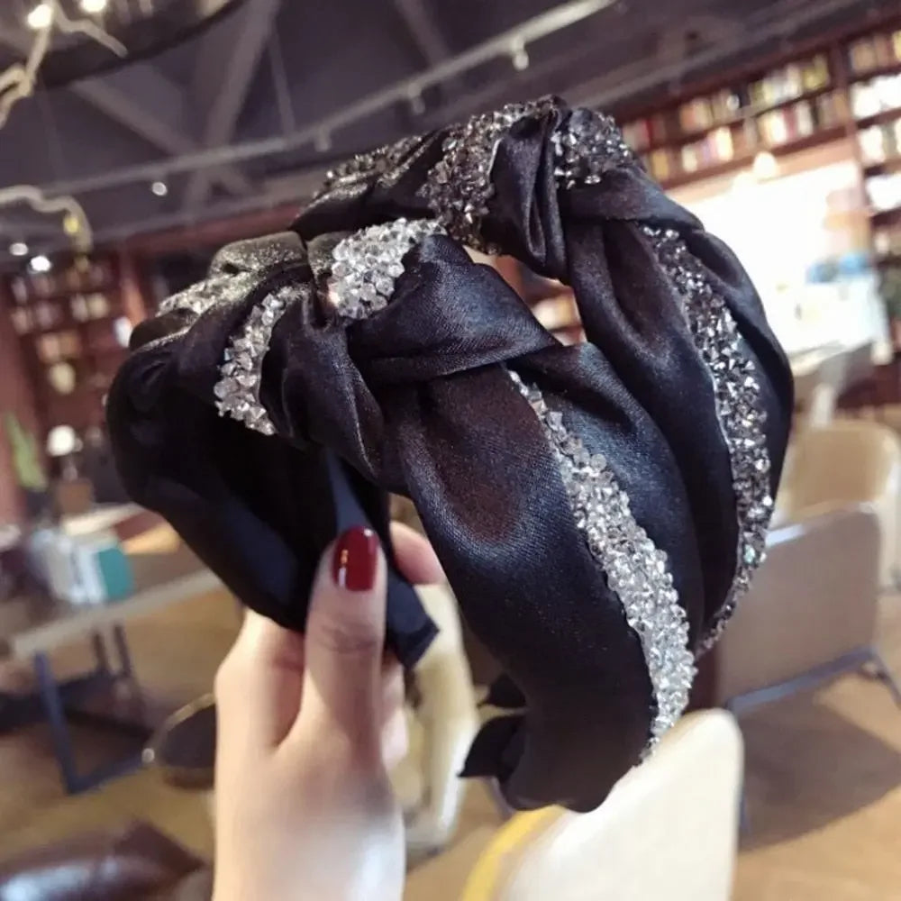 LUX Rhinestone Middle Knot Hairband