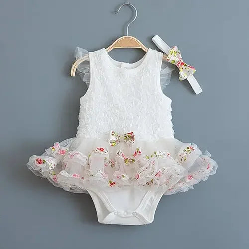 Rainbow Stripes Baby Girl Dress Summer Lace Kids Baptism Birthday Dress Princess Girls Clothing Infant Dresses Vestido