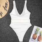 Sexy High Cut Monokini With Cute Belt