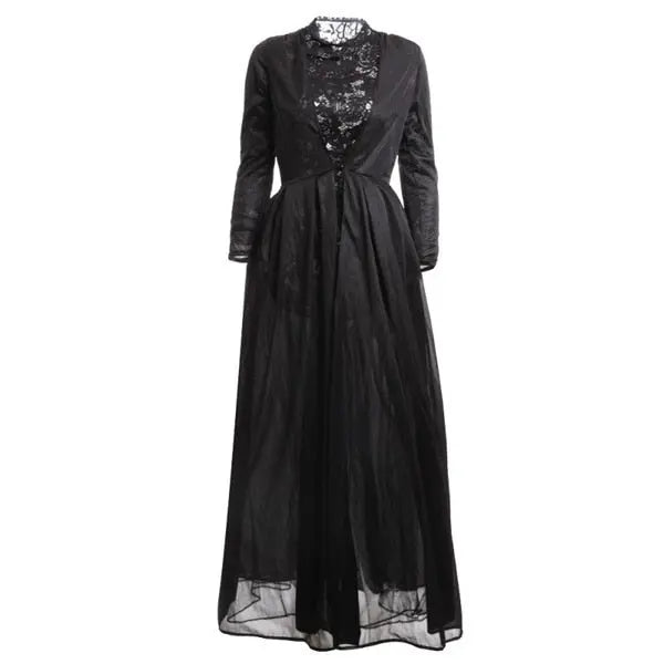 Premium Lace High Waist Sheer Jacket Long Gown