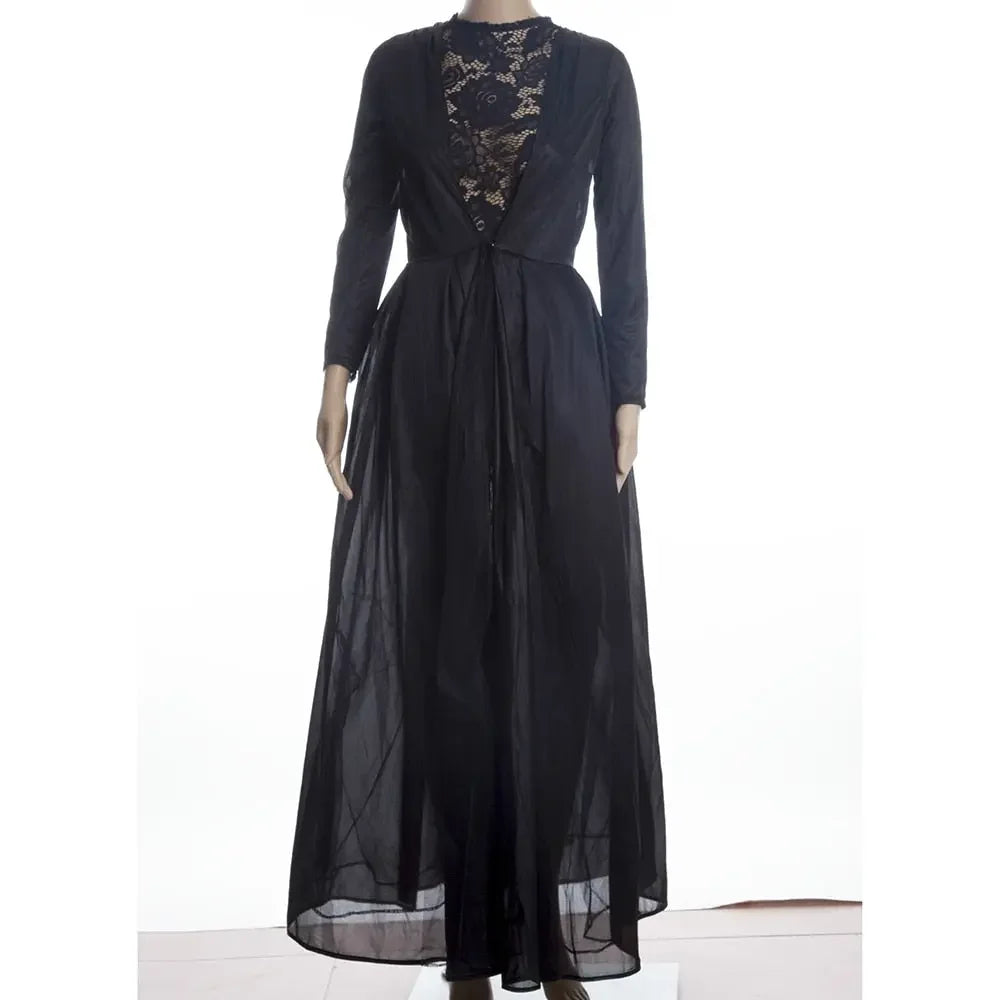 Premium Lace High Waist Sheer Jacket Long Gown