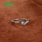 LUX 14K 585 Diamond Gold Ring