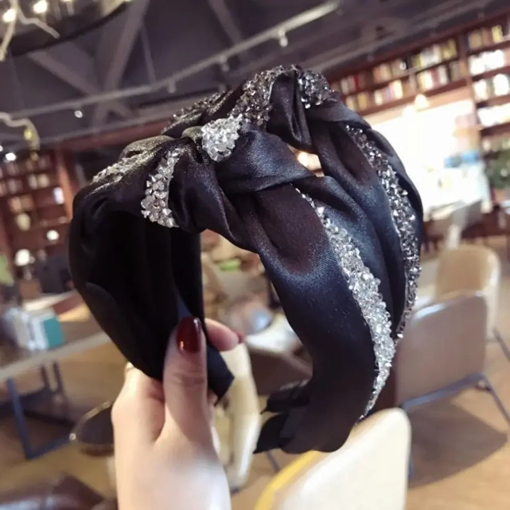 LUX Rhinestone Middle Knot Hairband