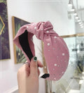 Handmade Pearl & Rhinestone Knot Headband