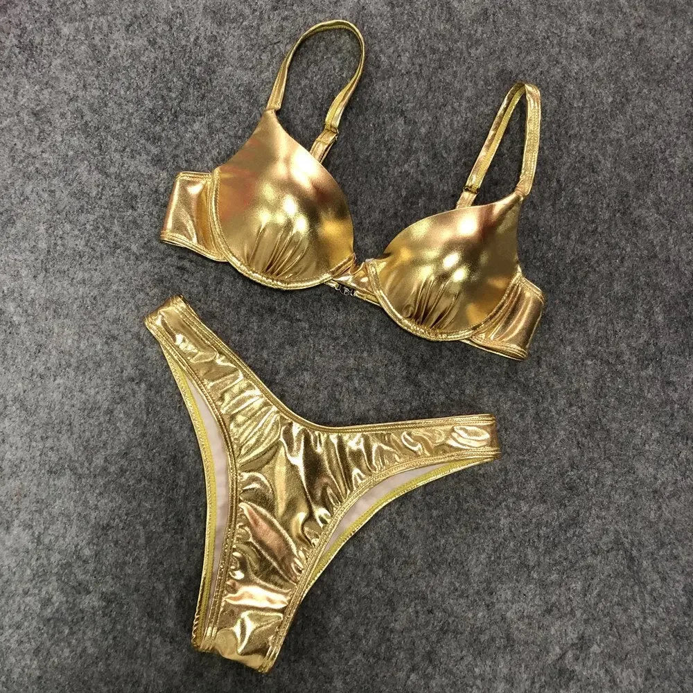 Mimi Metallic Push Up Bikini
