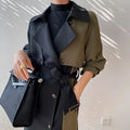 Color Block Trench Coat
