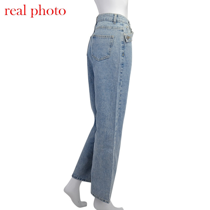 Straight Leg High Waist Jeans