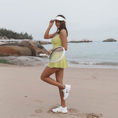 The New Tennis Suit All-in-one Yoga Suit Women Outdoor Sports Fitness Running Clothes Fashion Training Suits Tennis Dress Women