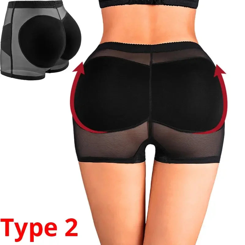 YBFDO Shapewear Padded Hip Butt Lifter Panties High Waist Trainer for Women Tummy Control Body Shaper Hip Enhancer Thigh Slim
