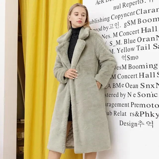 Winter Warm Faux Fur Coat