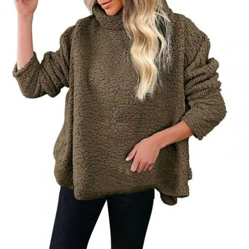 Sherpa Teddy Fleece Pullover Sweater