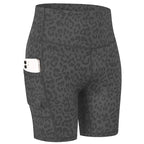 Women's Yoga Shorts with Pocket Running Tights Short High Waist Gym Compression Sport Shorts Yoga Legging Gym Workout Short