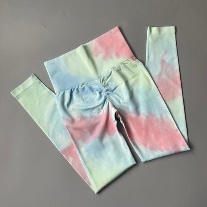 Seamless Tie Dye Gym Bra & Shorts